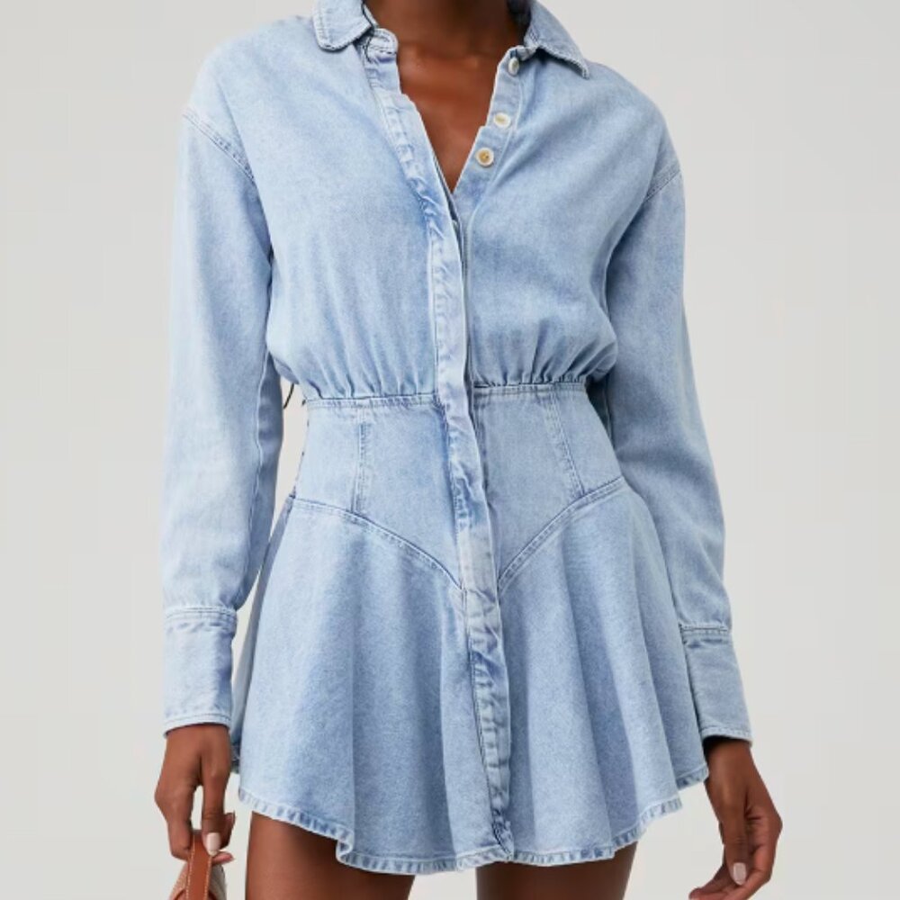 MON RENN - LAIN DENIM SHIRT DRESS